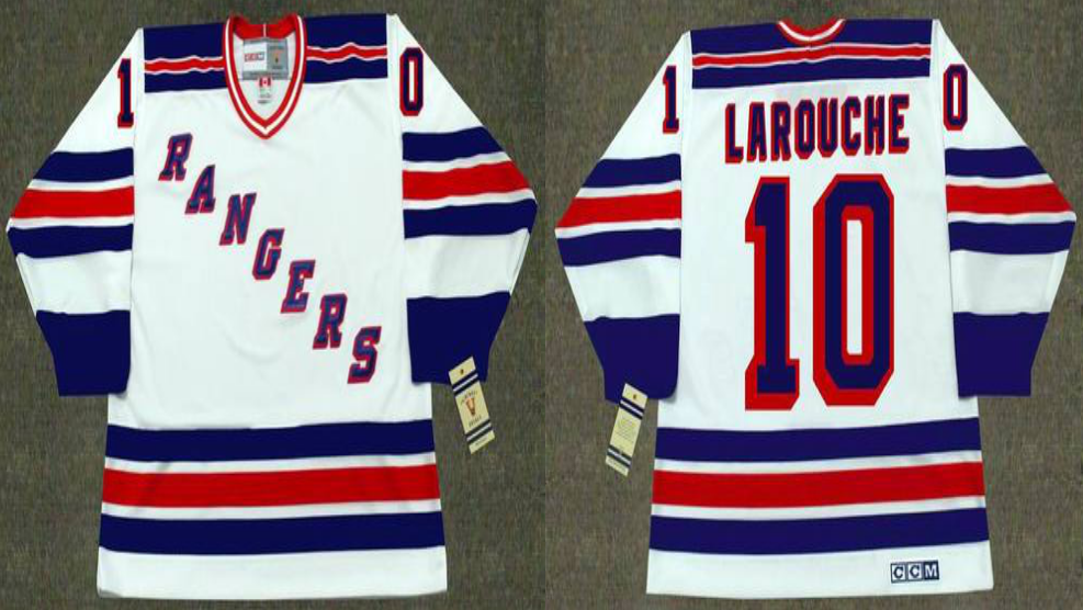 2019 Men New York Rangers #10 Larouche white CCM NHL jerseys